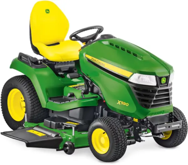 John Deere Rasentraktor X590 mit 122 cm Accel Deep Mähwerk – Modell (2025)