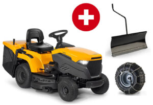 Stiga Rasentraktor Estate 598 – Winterpaket mit Schneeschild und Schneeketten